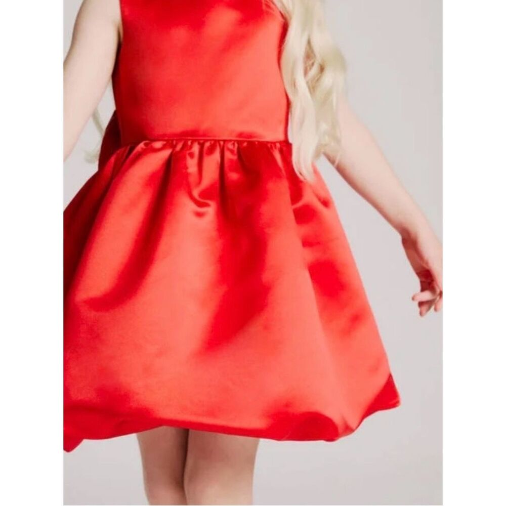 Bardot Bow Back Red Formal Dress Sz 7-8